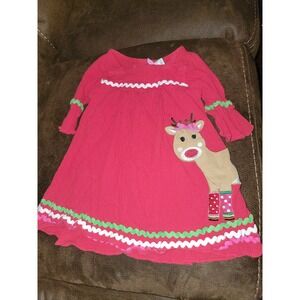 Goodlad red holiday Christmas reindeer dress size 2t